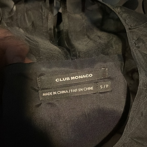 Club Monaco matte sequinned too with mesh puffed sleeves - Picture 5 of 5